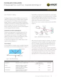 photoelastic modulatorsMagneto-optic Kerr EffectAPPLICATION NOTE
...