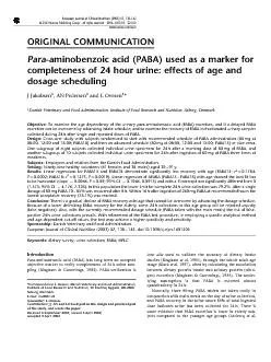 ORIGINALCOMMUNICATIONPara-aminobenzoicacid(PABA)usedasamarkerforcomple