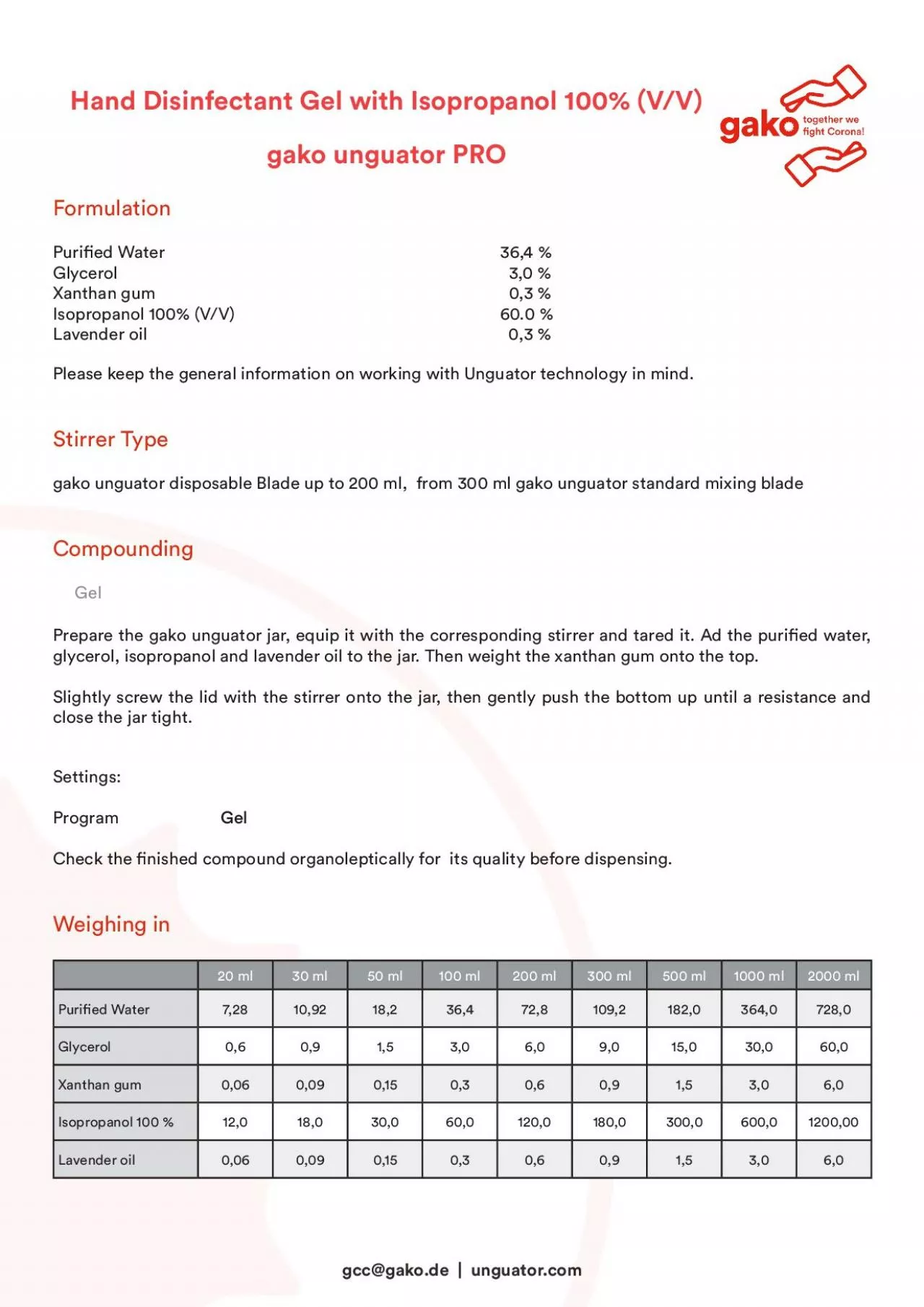 PDF-Hand Disinfectant Gel with Isopropanol 100% (V/V)