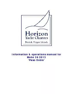 Information & operations manual forMahe 36 2013Paso Doble