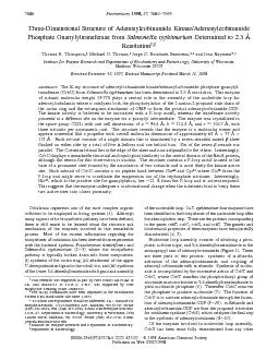 Three-DimensionalStructureofAdenosylcobinamideKinase/Adenosylcobinamid