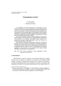 ANGUAGE AND INGUISTICS 3.2:165-195, 2002 2002-0-003-002-000007-1Nomina