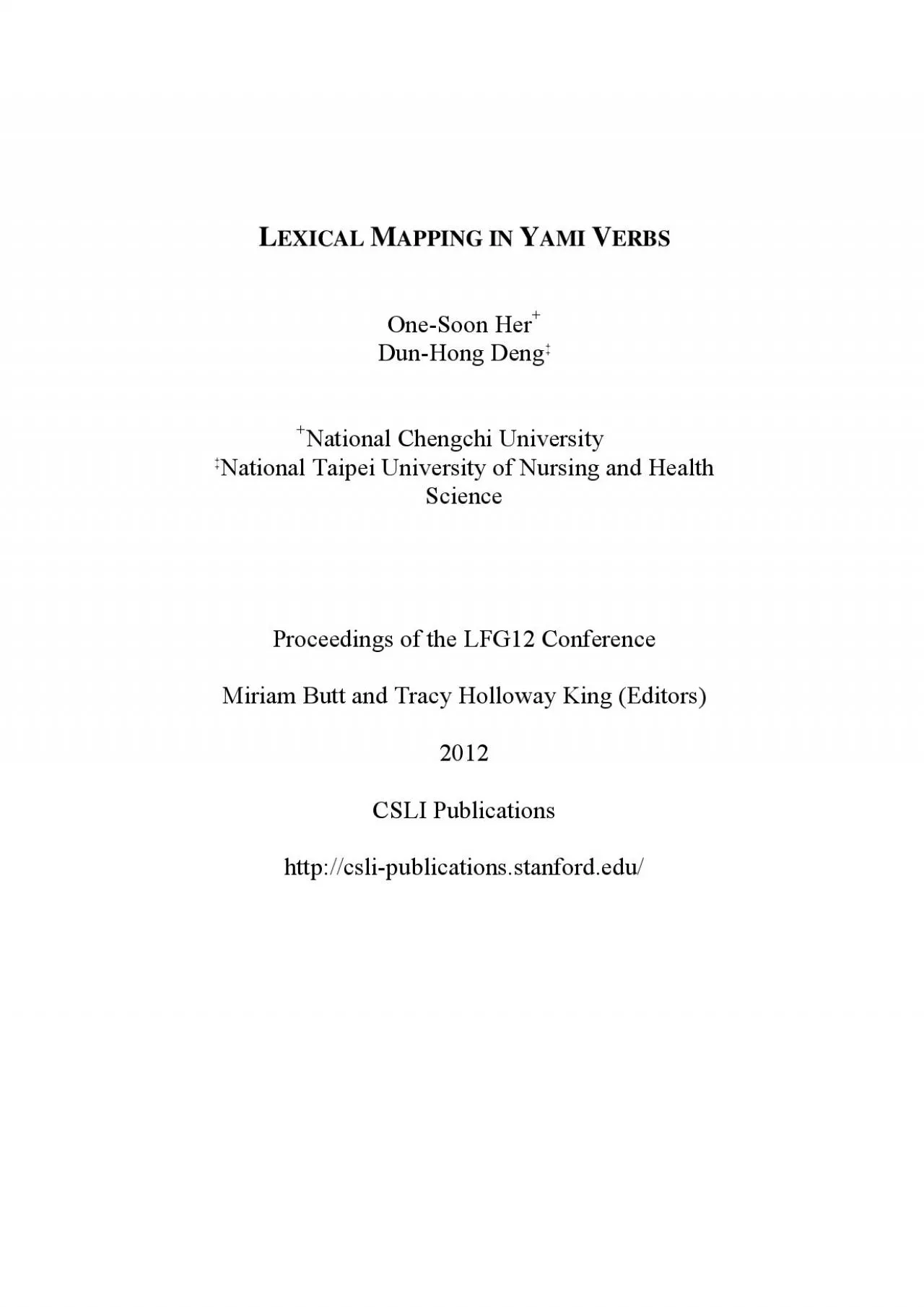 PDF-APPING IN National Taipei University of Nursing and Health http://csli