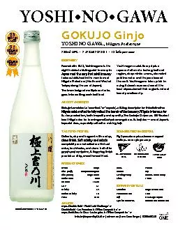 YOSHI•NO•GAWAGOKUJO Ginjo