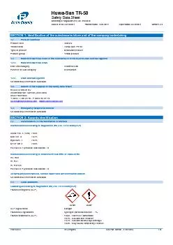 Huwa-San TR-50 Safety Data Sheet