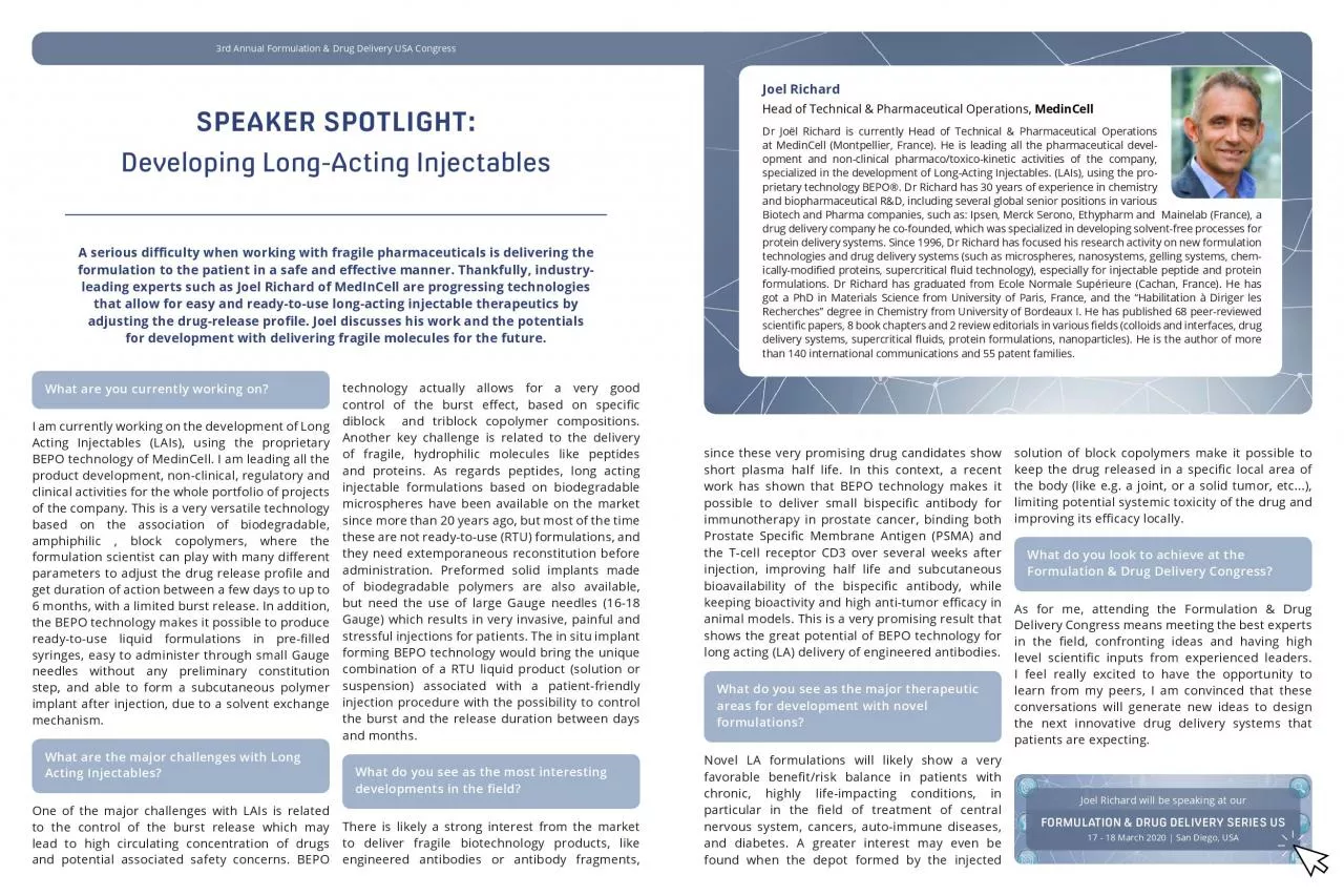 PDF-Developing Long-Acting Injectables