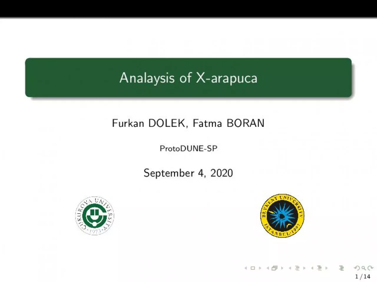 PDF-AnalaysisofX-arapucaFurkanDOLEK,FatmaBORANProtoDUNE-SPSeptember4,2020