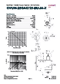 Data-Sheet - Variable Vacuum Capacitor - Uni-Con Series