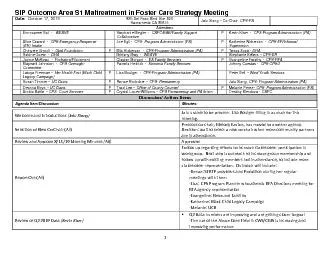 SIP Outcome Area S1 Maltreatment in Foster CareStrategyMeeting 
...