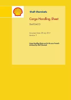 Cargo Handling Sheet