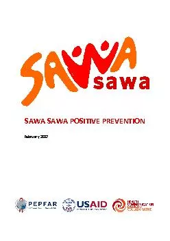 SAWA SAWA POSITIVE PREVENTION