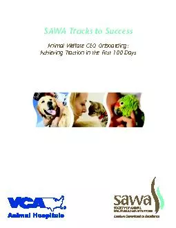 SAWA Tracks to SuccessAnimal Welfare CEO Onboarding: Achieving Tractio