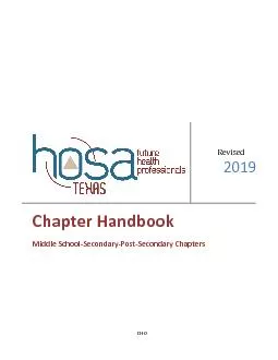 Revised2019Chapter HandbookMiddle SchoolSecondaryPostSecondary Chapter