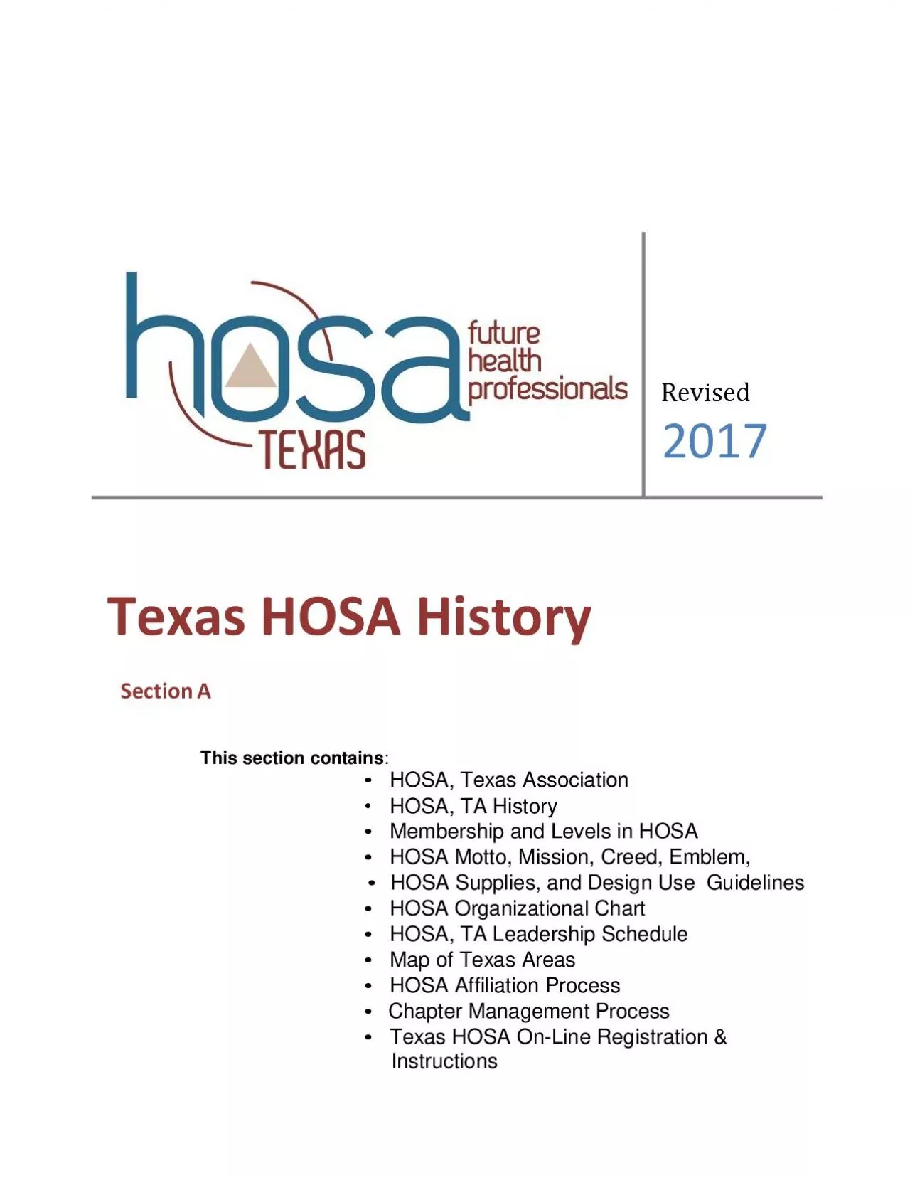 PDF-Texas HOSA History