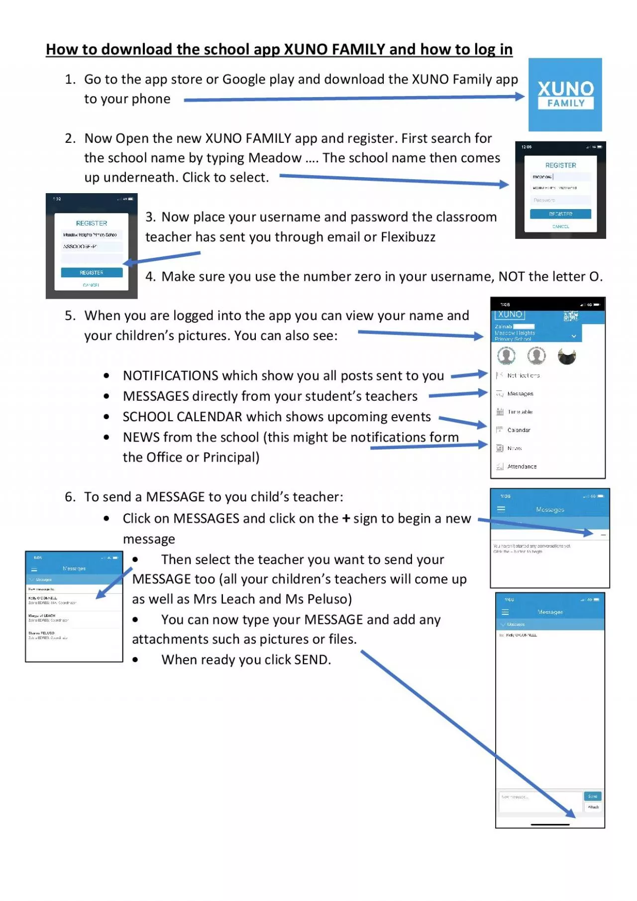 PDF-How to download the school app XUNO FAMILY and how to log in