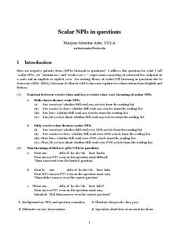 ScalarNPIsinquestionsMaayanAbenina-Adar,UCLAmabeninaadar@ucla.edu1Intr