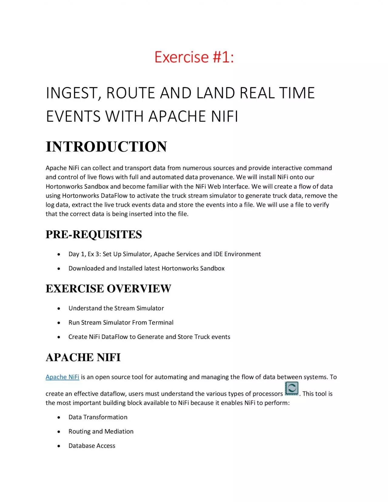 PDF-INGEST, ROUTE AND LAND REAL TIME