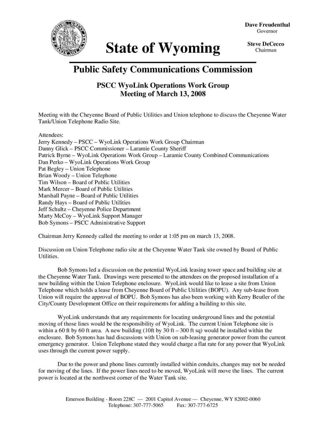 PDF-State of WyomingPublic Safety Communications Commission Emerson Buildi