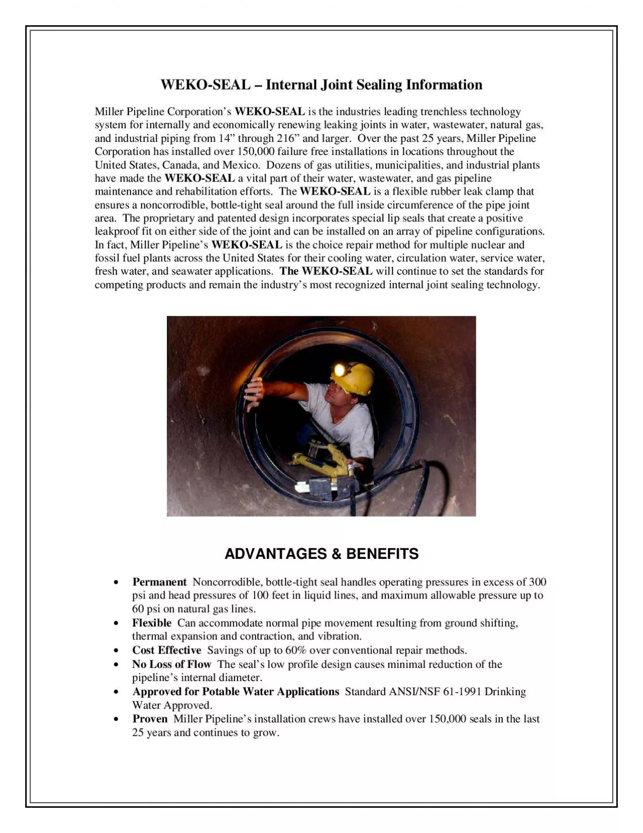 PDF-SEAL Internal Joint Sealing InformationMiller Pipeline Corporation