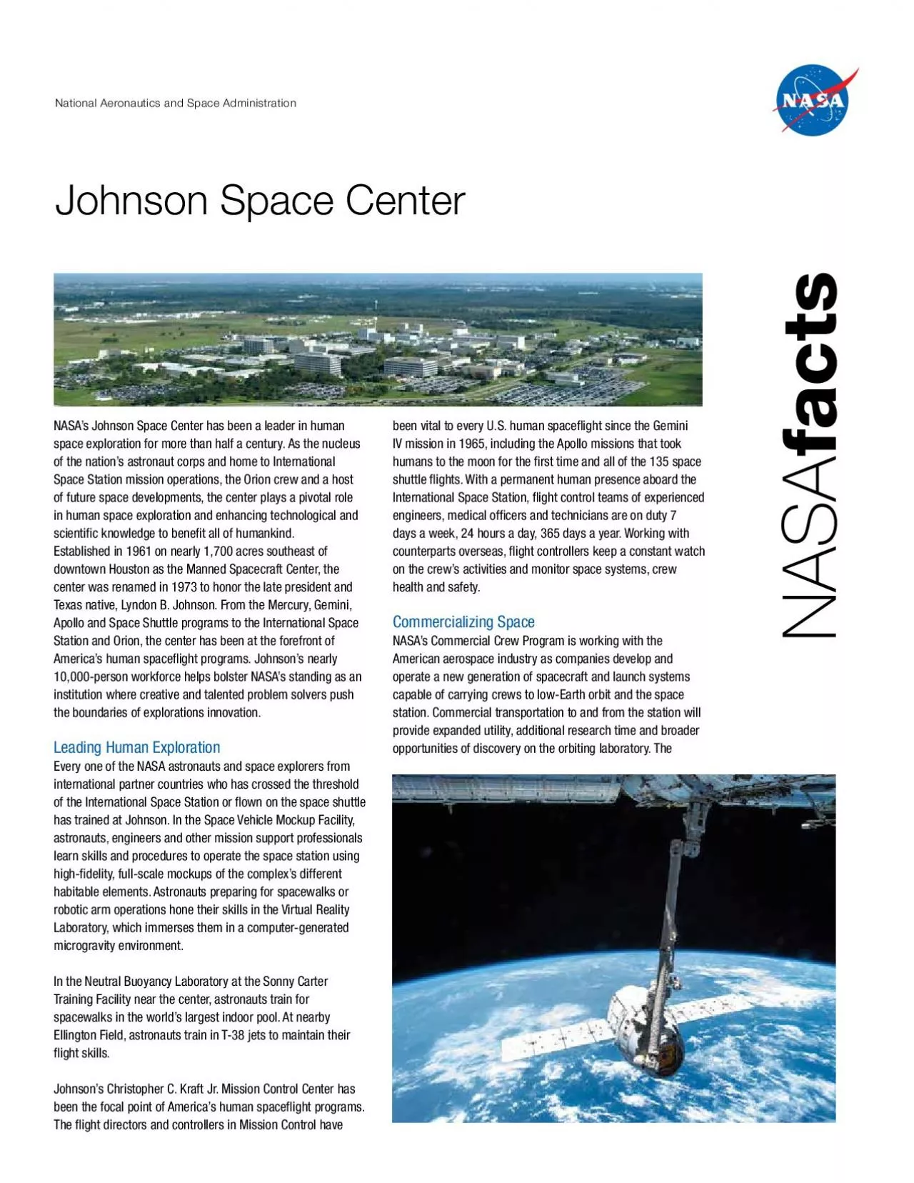 PDF-NASA’s Johnson Space Center has been a leader in human space expl