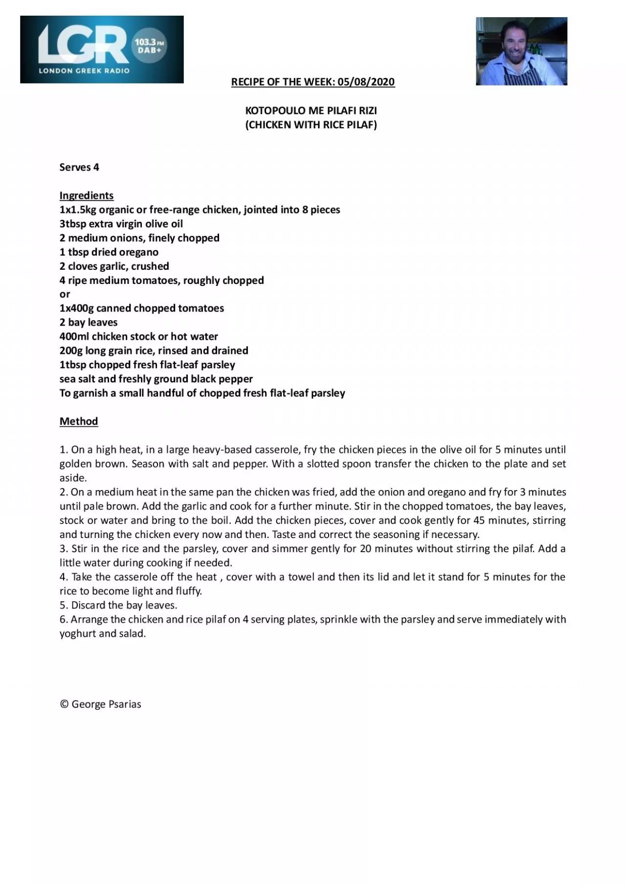 PDF-RECIPE OF THE WEEK: 05/08/2020