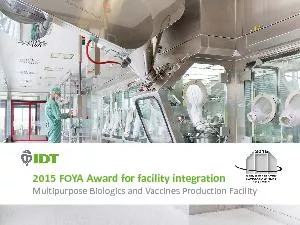 IDT Biologika 2015 FOYA Award Facility Integration