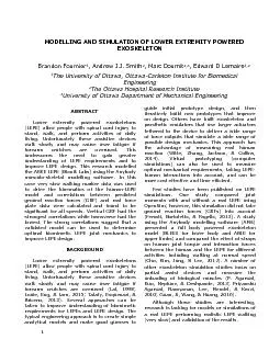 ARKE LEPE (Bionik Labs) using the Anybody musculo-skeletal modelling s