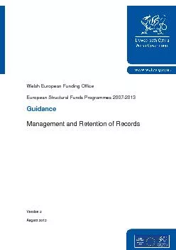 Management and Retention of Records