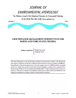 JOURNAL OFENVIRONMENTAL HYDROLOGY