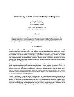 Barn Raisings of Four-Dimensional Polytope Projections  George W. Hart