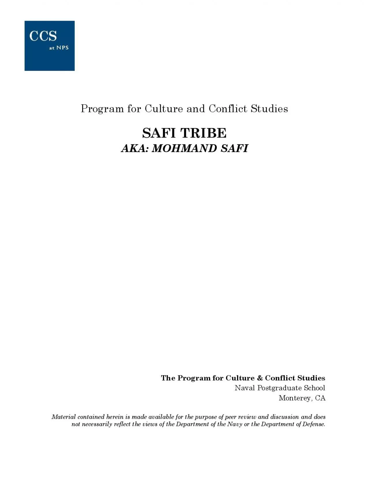 PDF-Program for Culture and Conflict Studies