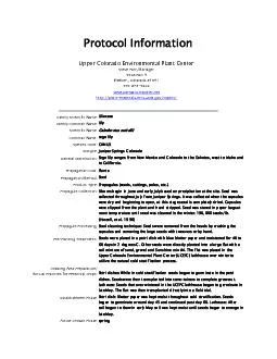Protocol Information