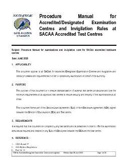 Accredited/Designated Examination Centres and Invigilation