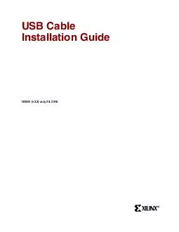 USB Cable Installation Guide UG v