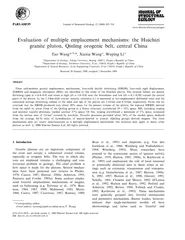 Evaluation of multiple emplacement mechanisms the Huic
