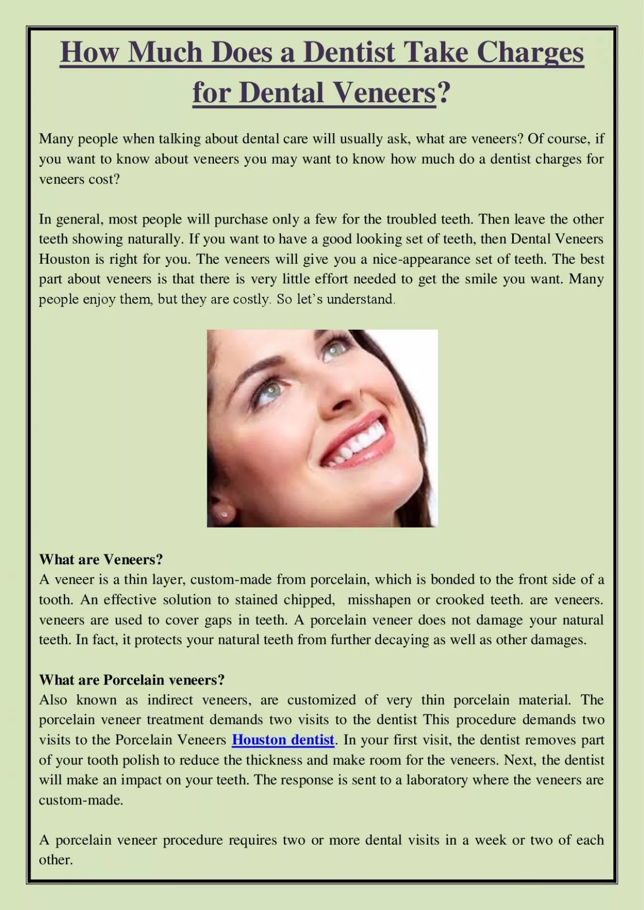 PDF-How Much Does a Dentist Take Charges for Dental Veneers?