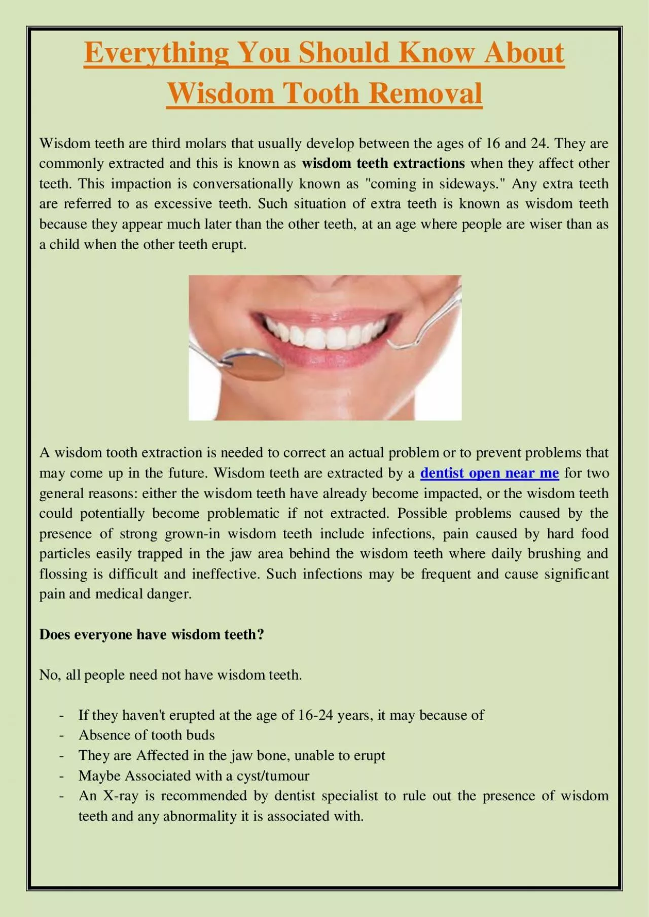 PDF-Everything You Should Know About Wisdom Tooth Removal