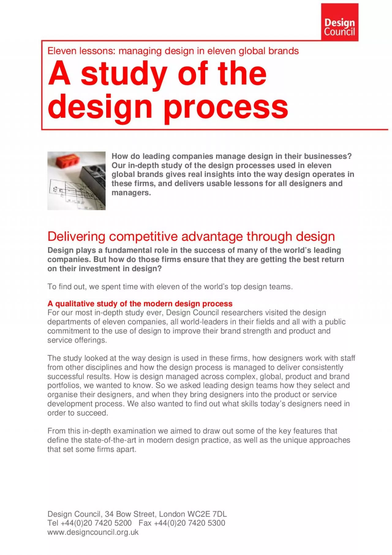 PDF-A study of the design process - Eleven lessons: managing design in eleven global brands