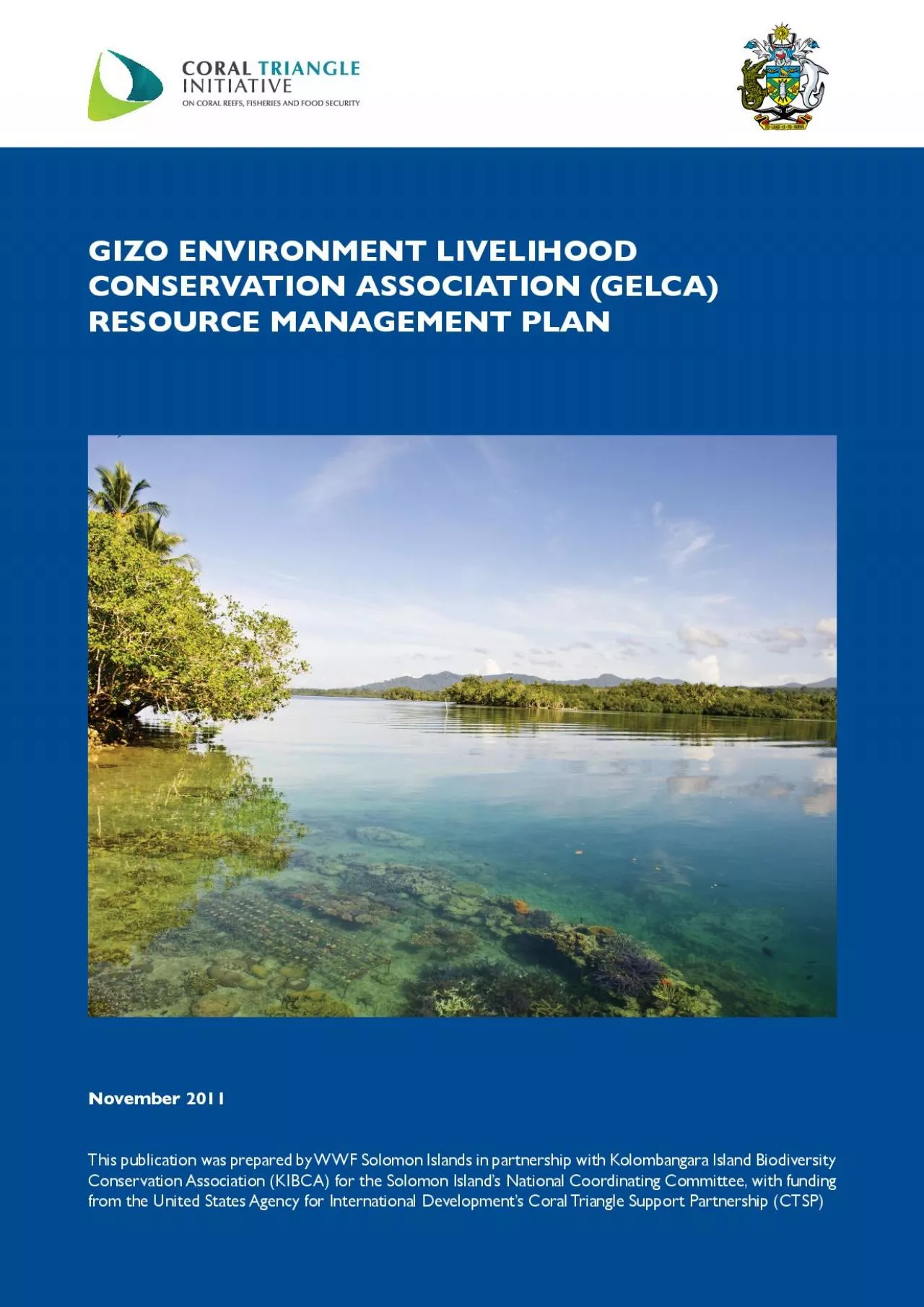 PDF-Gizo Environment Livelihood Conservation Association (GELCA) Resource