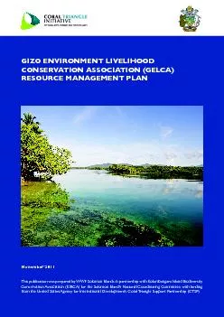 Gizo Environment Livelihood Conservation Association (GELCA) Resource