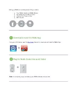 Setting up WeMo is incredibly simple. All you need is:   Your WeMo Swi