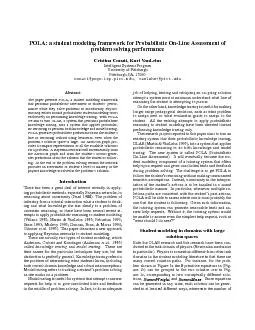 POLA:astudentmodelingframeworkforProbabilisticOn-LineAssessmentofprobl