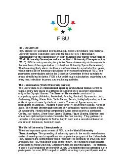 FISU OVERVIEW: