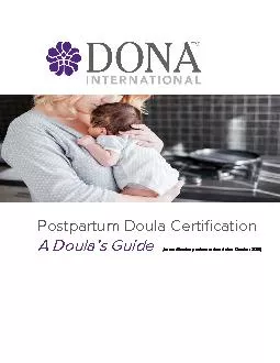 PostpartumDoulaCertification