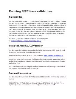 Running FERC form validations