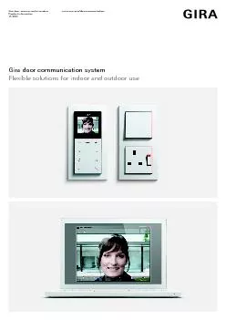 Gira door communication systemProduct information11 / 2012www.gira.com