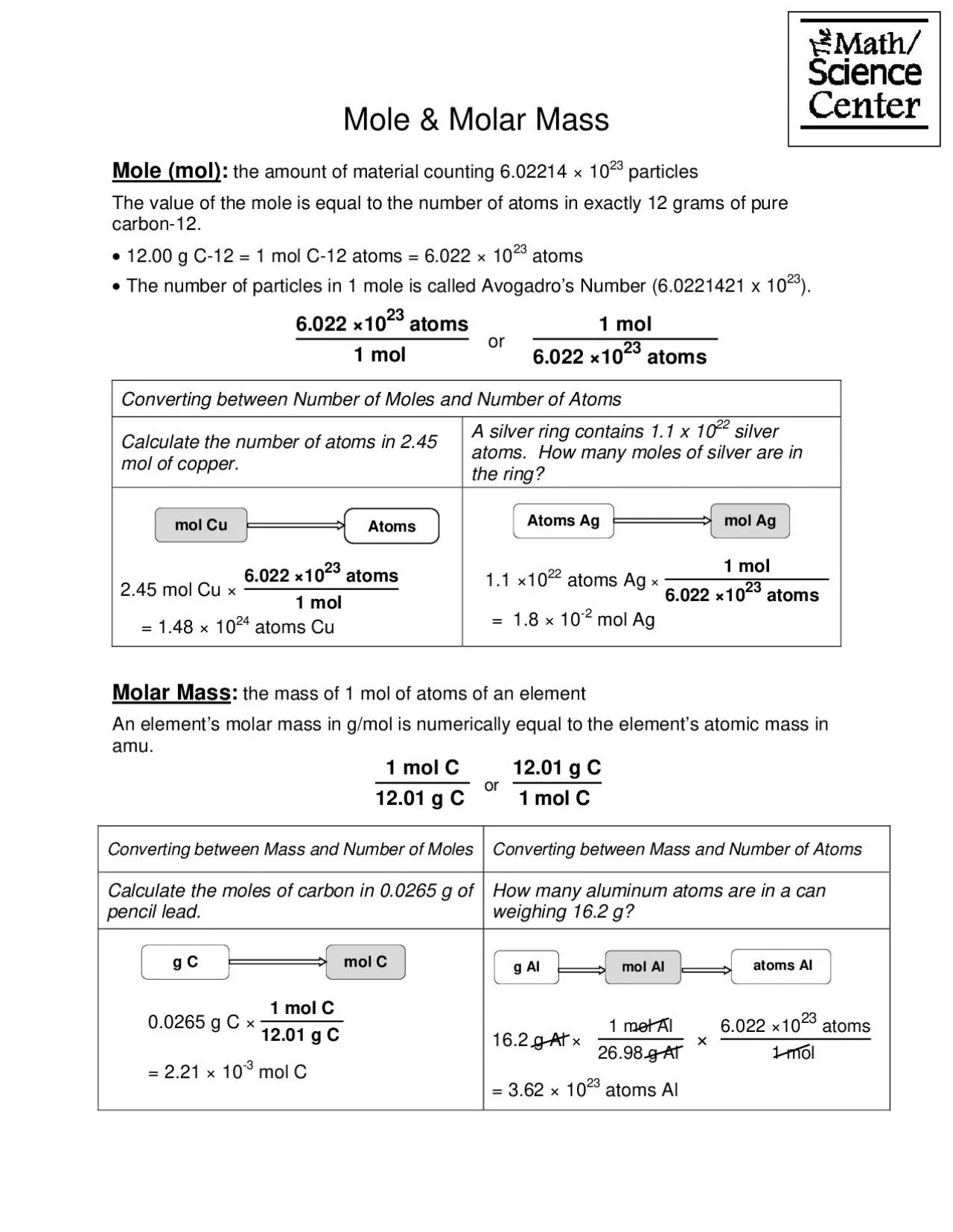 PDF-Mole & Molar Mass