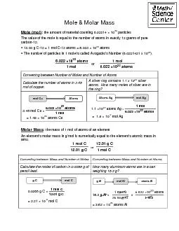 Mole & Molar Mass