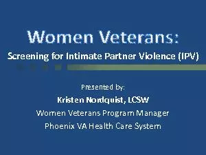 Screening for Intimate Partner Violence (IPV)