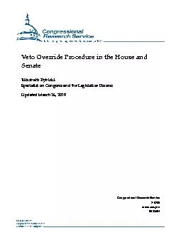 PDF-Veto Override Procedure in the House and